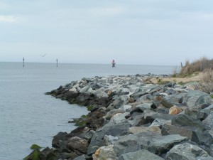 Roosevelt Inlet rock wall Lewes, DE Roosevelt Inlet rock wall Lewes, DE