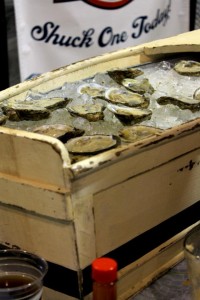 freshly shucked Delaware Bay Oysters 