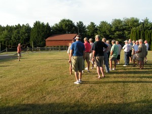 fly guys Saltwater Fly Anglers of Delaware taking a lesson on 2 handed casting