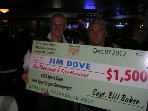 Striper tournament winner James Dove