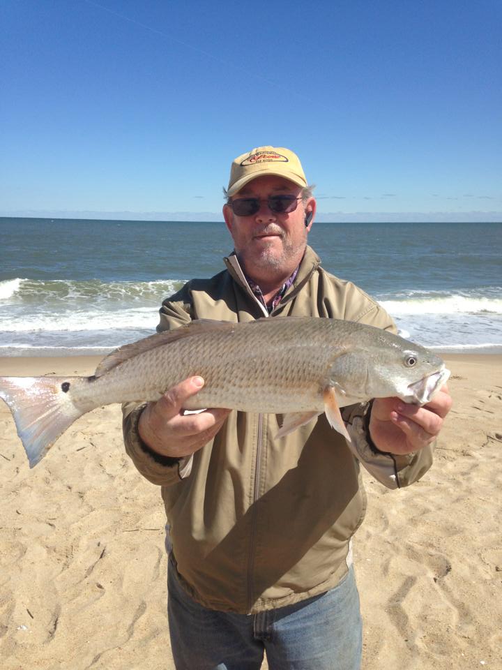 Brian Blank caught this redfish on a mullet rig on the outgoing tide in