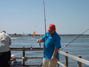 Dave with a tiny blue on a 8/0 circle hook