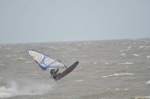 George Markopoulos getting some air ... photo by Janus Markopoulos owners of Delmarva Board Sports