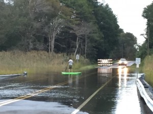 paddle boarding, new road, lewes, delaware, sussex county, storm of 2015, noreaster