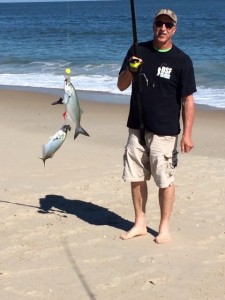 bluefish, surf fishing top and bottom rigs, delaware, sussex county, 3Rs beach access, atlantic fish, yellow eyed devil