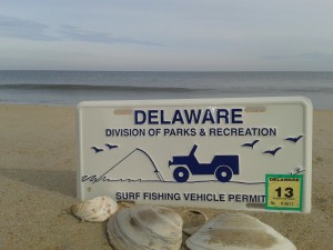 Delaware State Park's Surf Fishing Access Tag, ORV access
