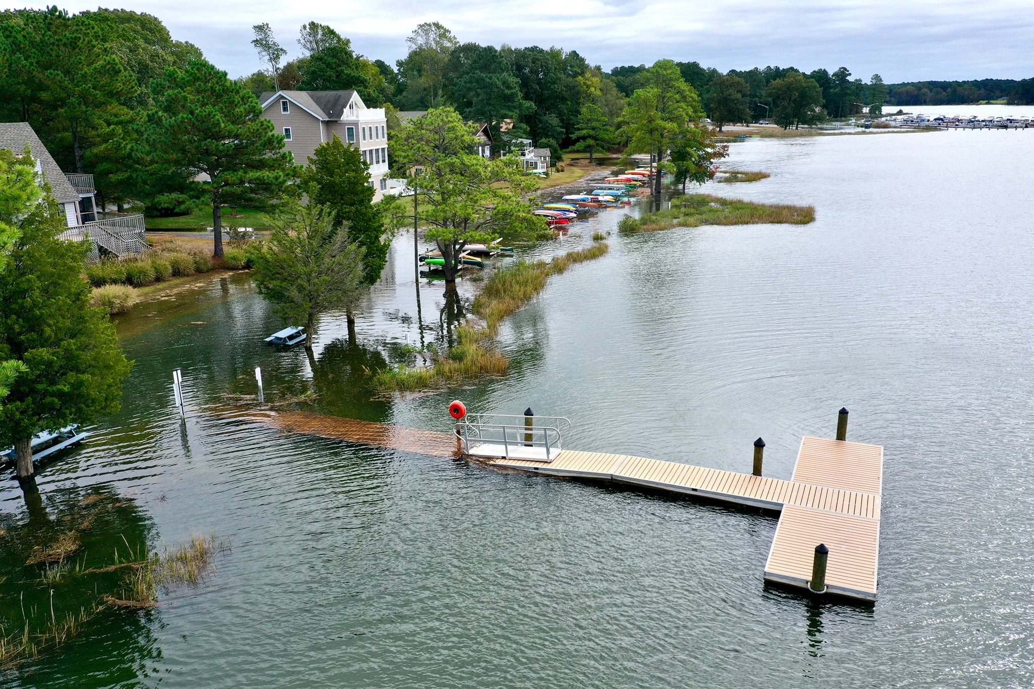 This Dock In Angola By The Bay Is Floating But The Access To It Is   Angola By The Bay 